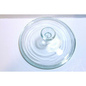 Pyrex Replacement G5C Round Clear Knob Handled Lid Ribbed Center 4 Pyrex G5C  08